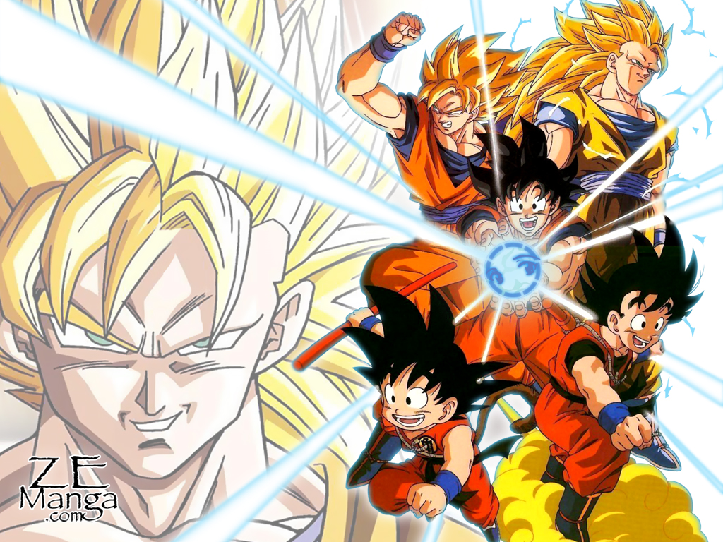 san goku wallpaper,anime,cartoon,fiction,fictional character,artwork