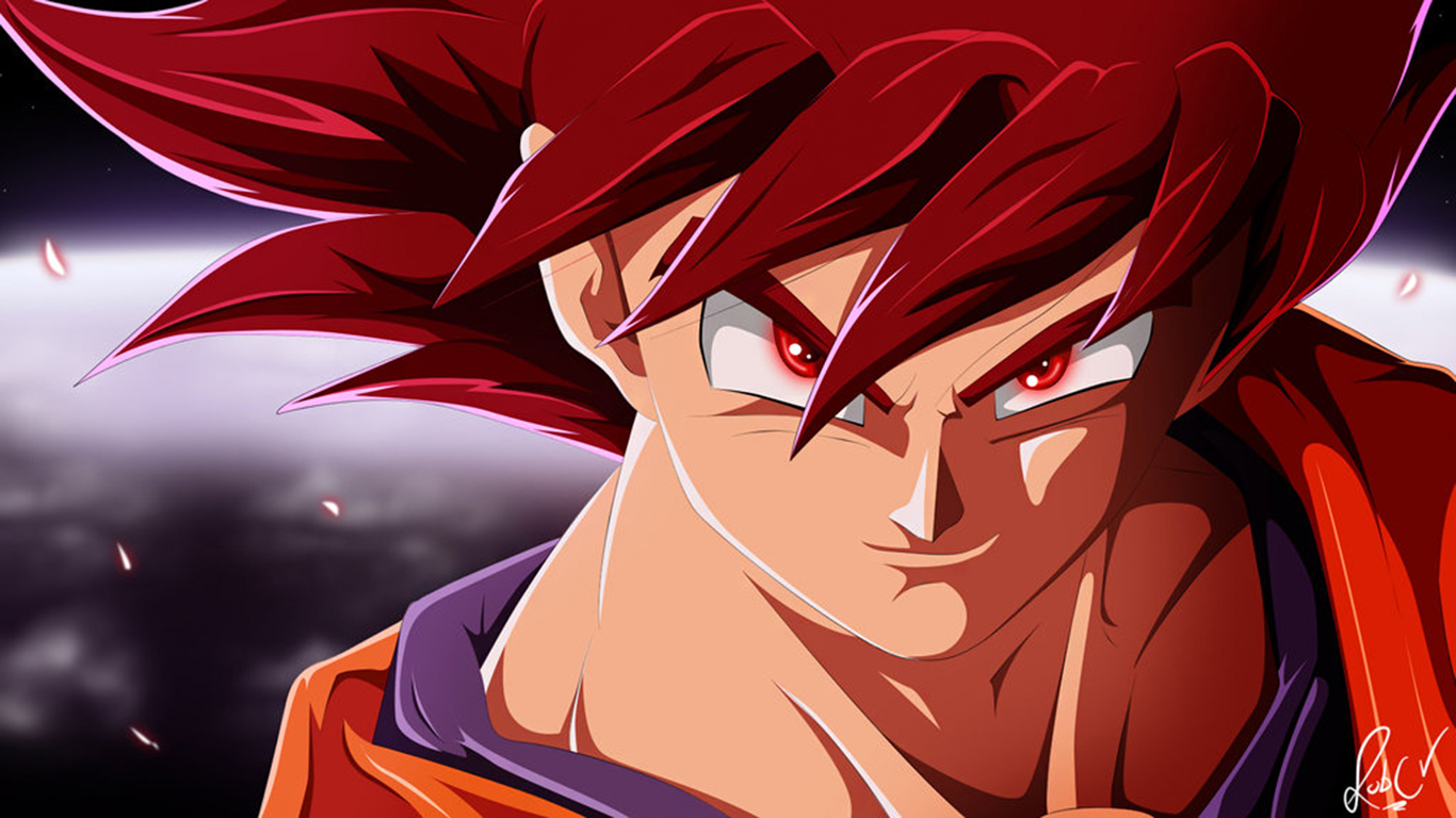 san goku wallpaper,cartoon,anime,red,cg artwork,fictional character