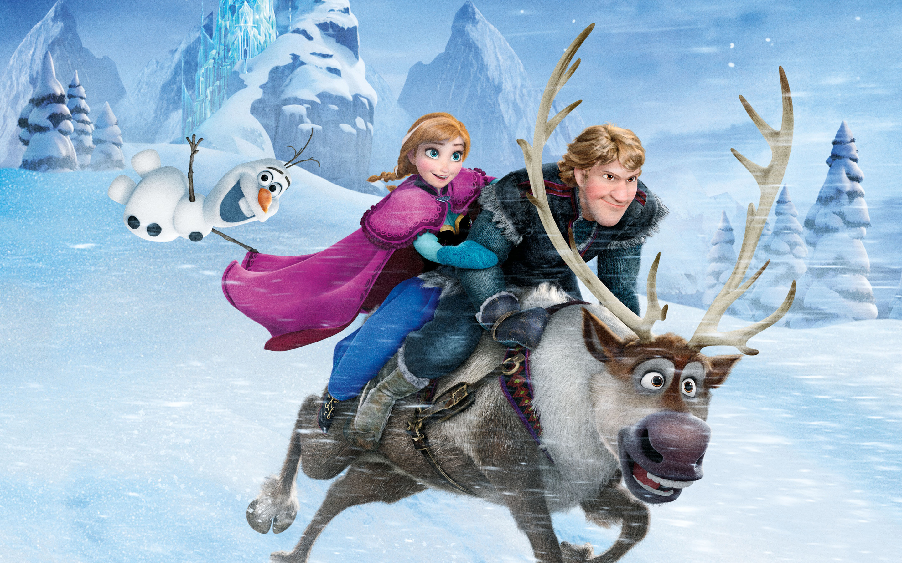 frozen movie wallpaper,reindeer,animated cartoon,deer,illustration,animation
