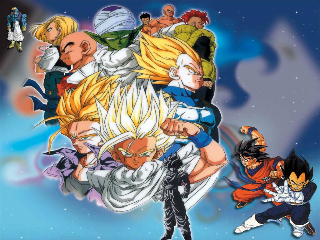 dragon ball z telefon wallpaper,animierter cartoon,anime,karikatur,dragon ball,animation