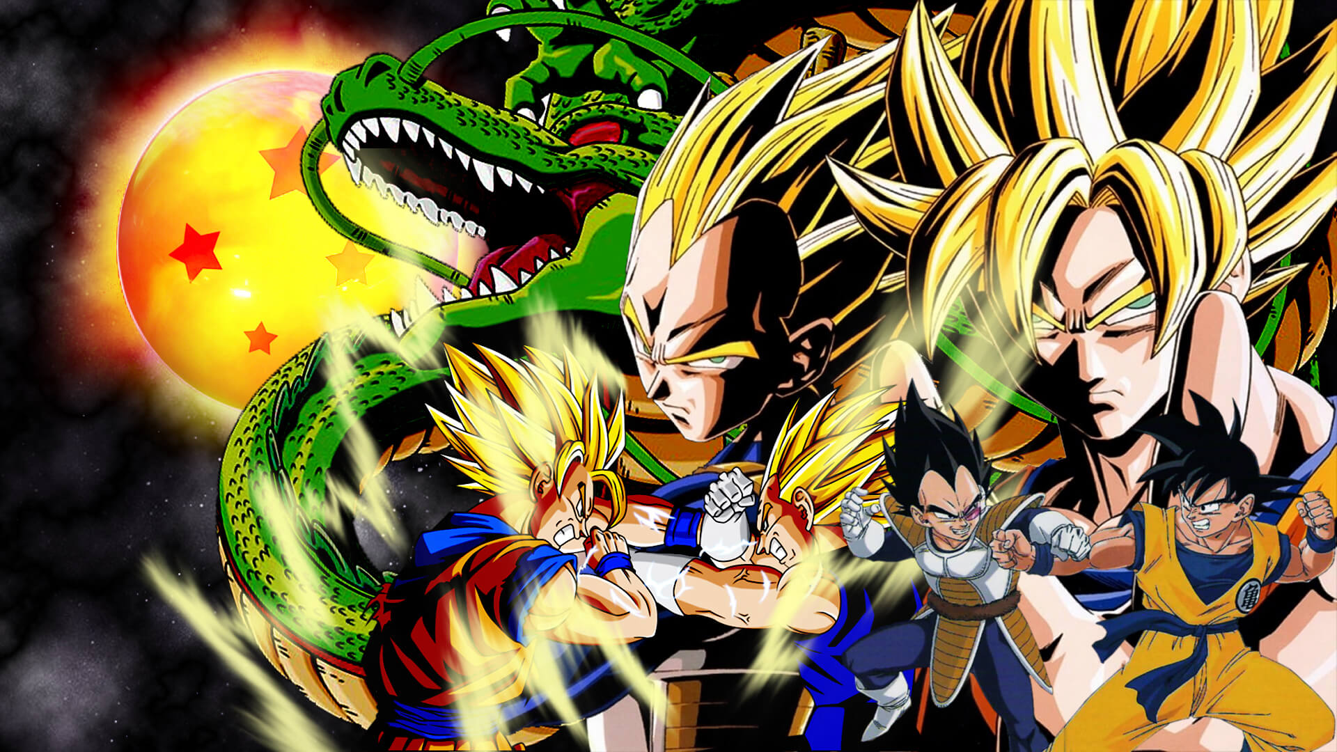 goku vs vegeta wallpaper,anime,cartoon,dragon ball,fictional character,cg artwork