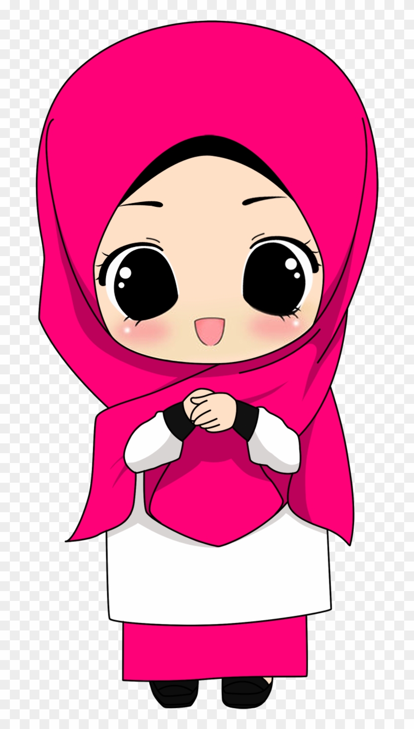 tapete kartun muslimah,karikatur,rosa,clip art,illustration,erfundener charakter