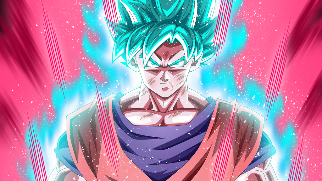 fond d'écran goku kaioken,anime,oeuvre de cg,conception graphique,personnage fictif,illustration