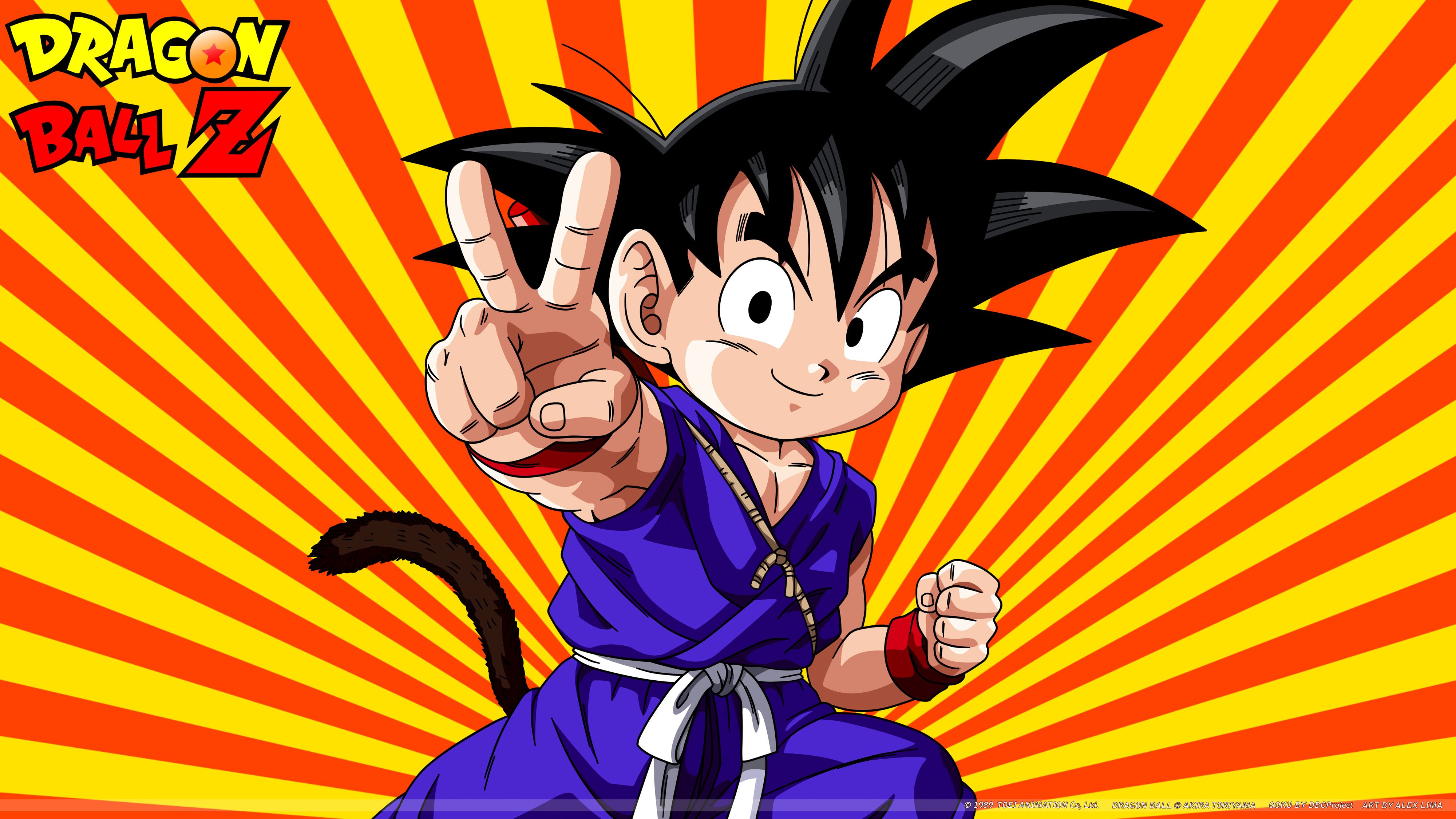 fond d'écran goku enfant,dessin animé,anime,dragon ball,ouvrages d'art