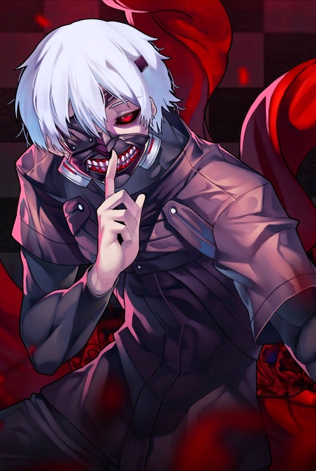 fond d'écran kaneki ken iphone,dessin animé,anime,rouge,démon,personnage fictif