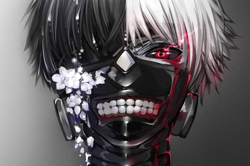 kaneki ken wallpaper android,anime,fictional character,mouth,supervillain,illustration