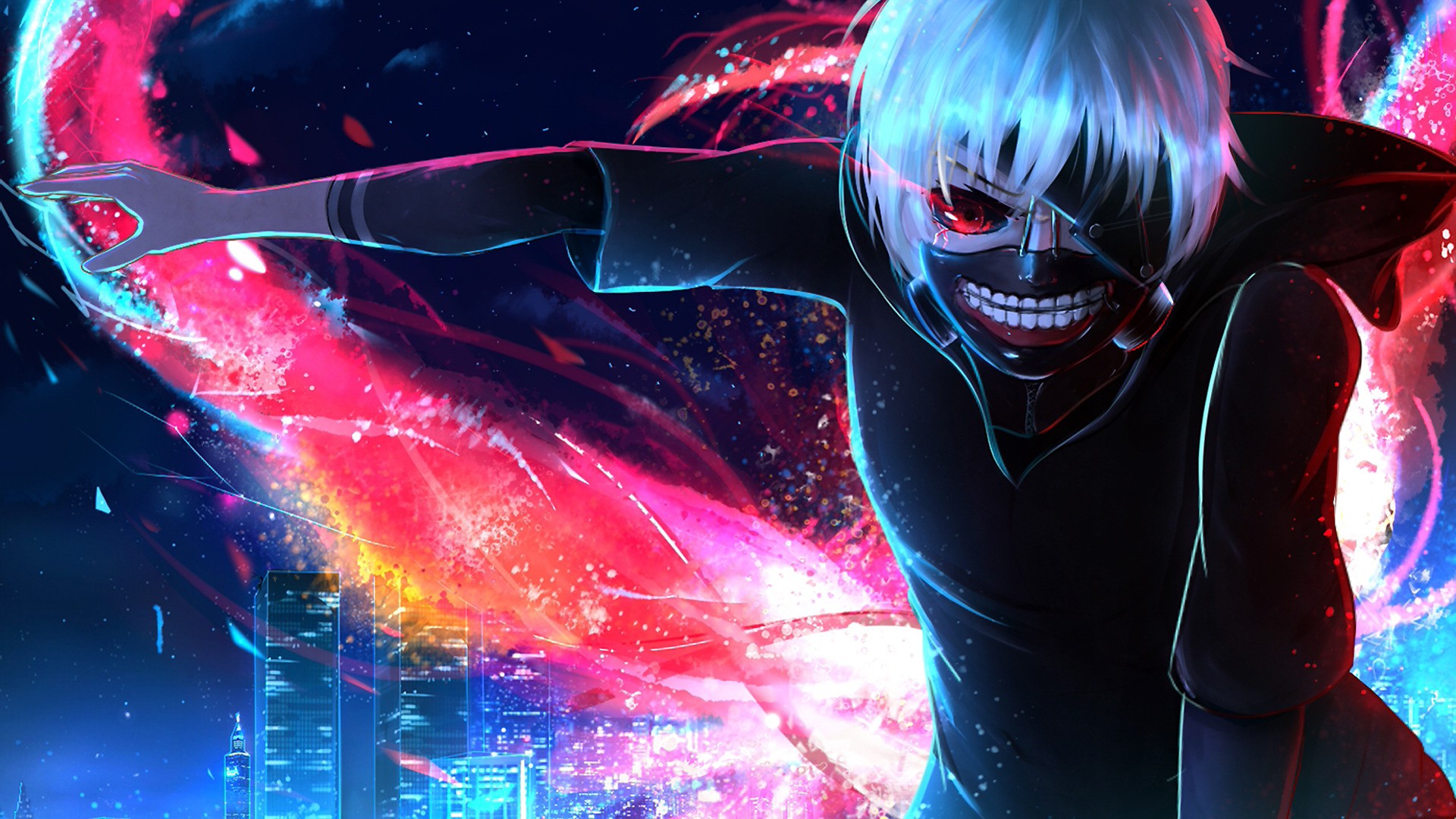 anime tokyo ghoul fond d'écran,lumière,anime,cool,oeuvre de cg,conception graphique