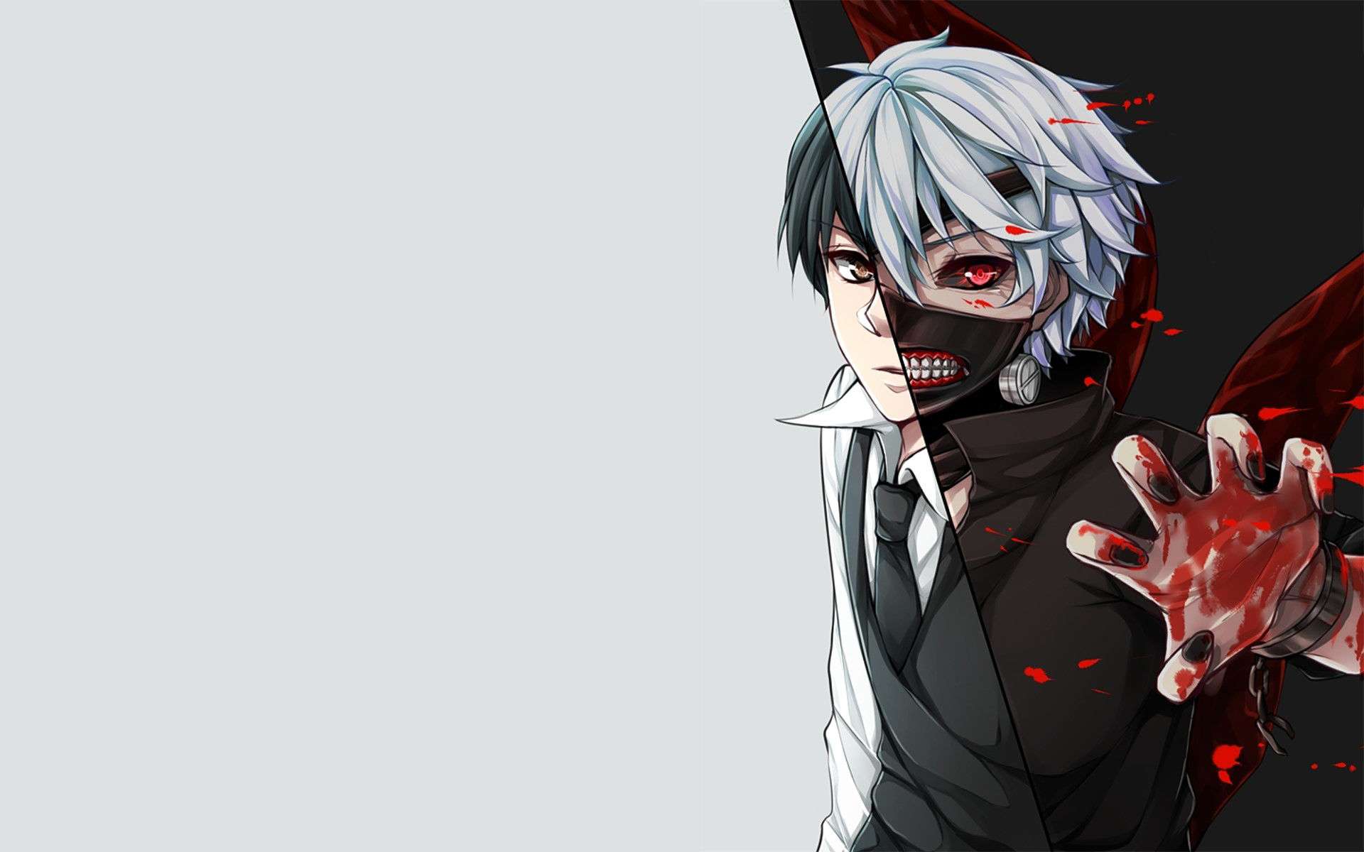 anime tokyo ghoul fondo de pantalla,anime,dibujos animados,ilustración,cabello negro,cg artwork