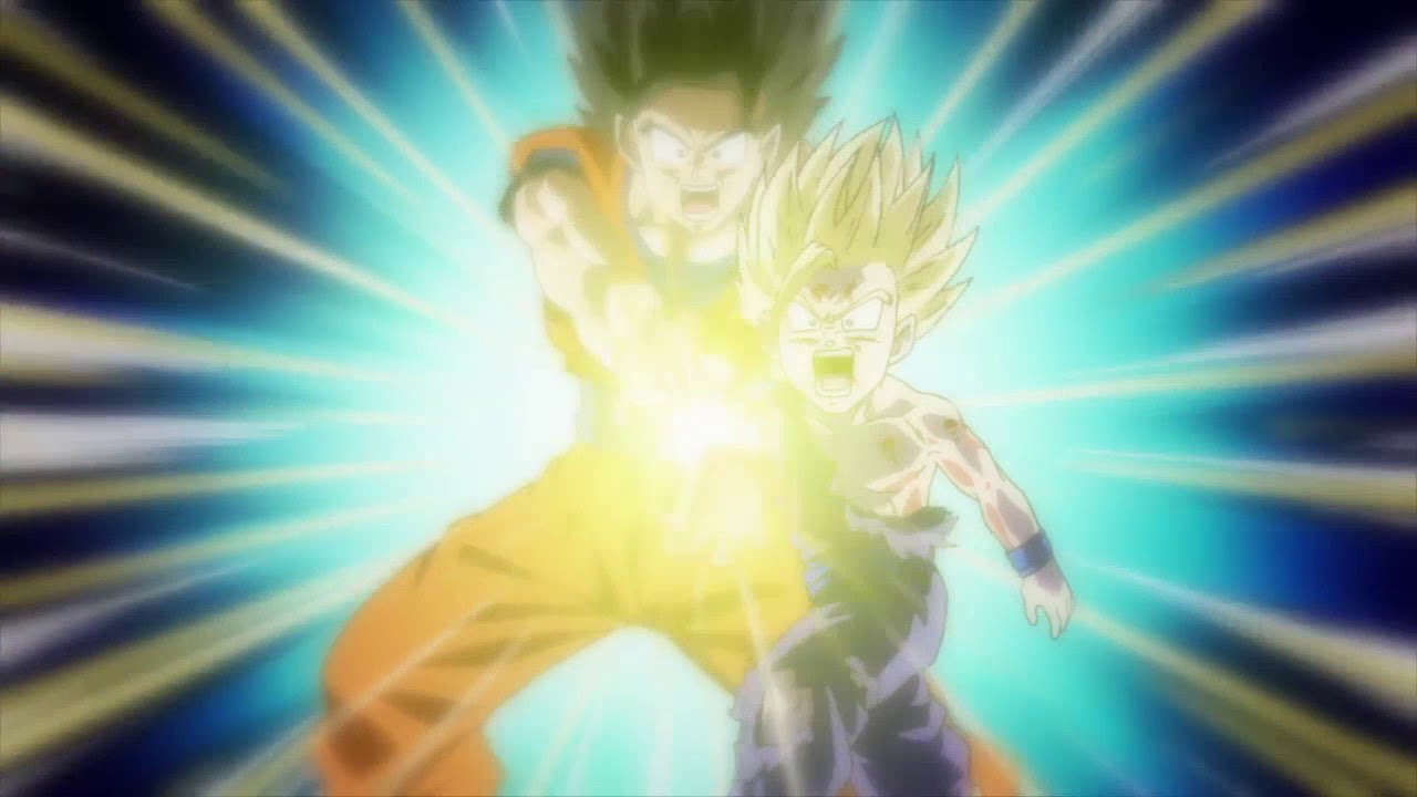 dragon ball z fond d'écran animé,anime,lumière,oeuvre de cg,ciel,conception graphique