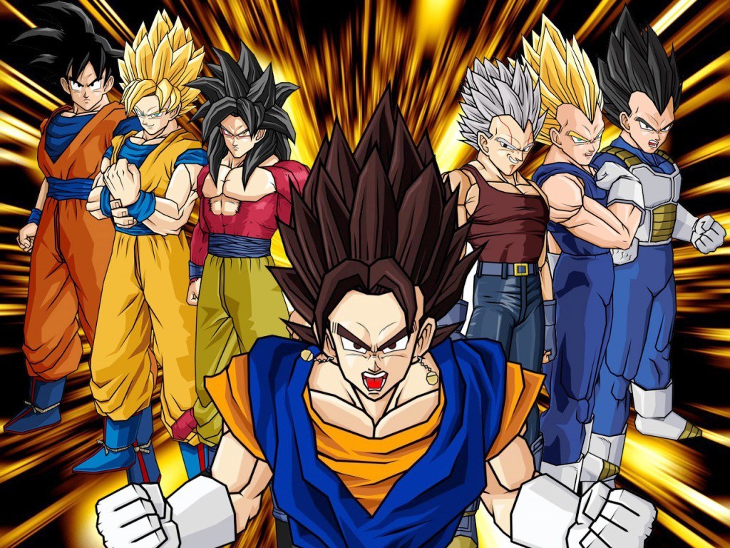 fond d'écran goku vegeta,anime,dragon ball,dessin animé,ouvrages d'art,personnage fictif