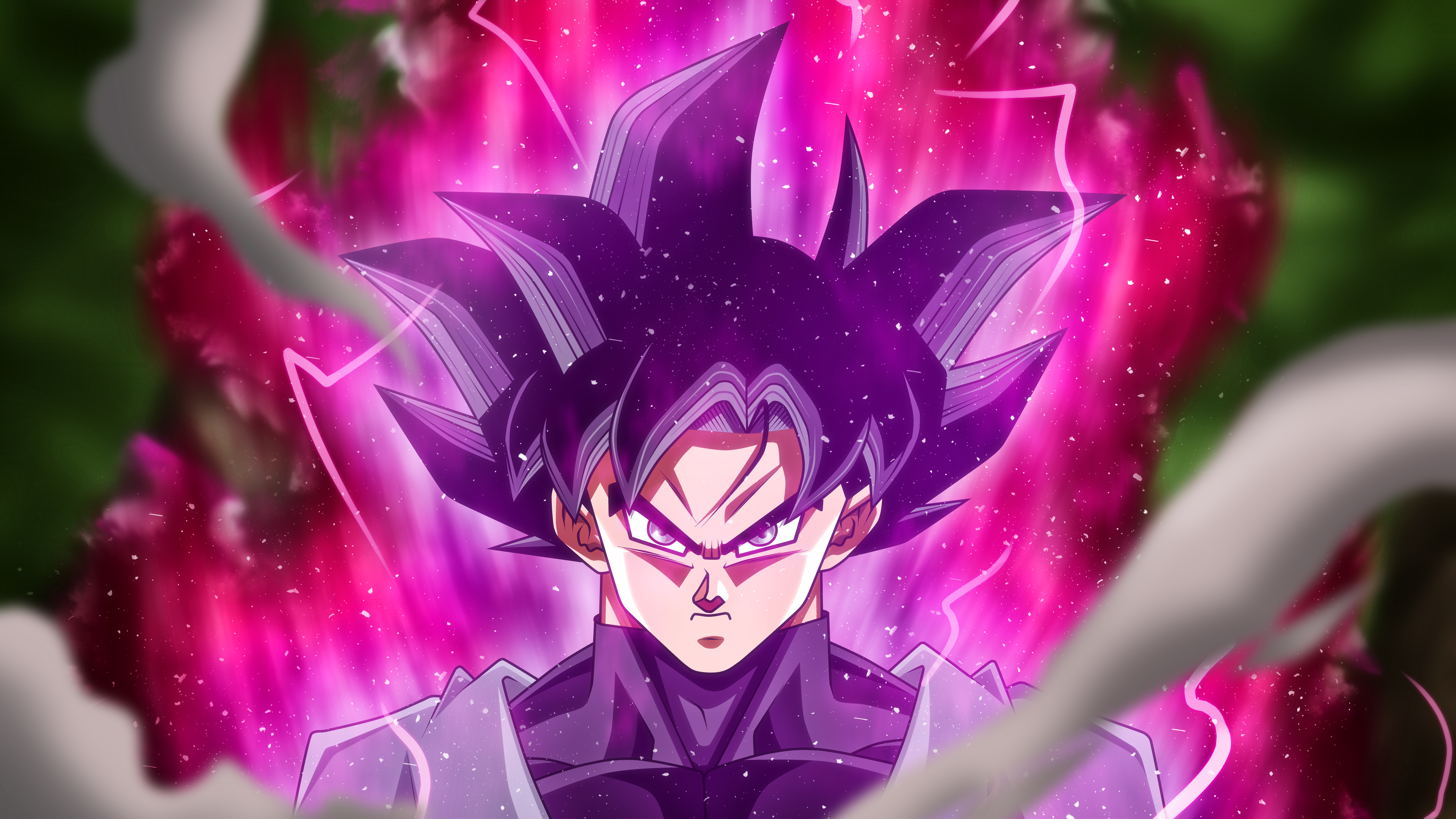 dragon ball super black goku wallpaper,anime,cg kunstwerk,erfundener charakter,grafikdesign,pflanze