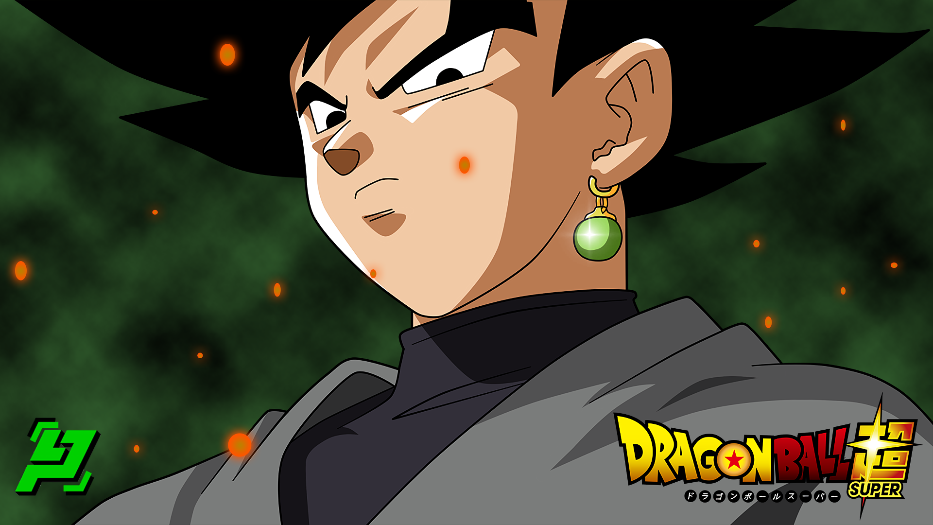 dragon ball super black goku wallpaper,cartoon,anime,fictional character,space,style