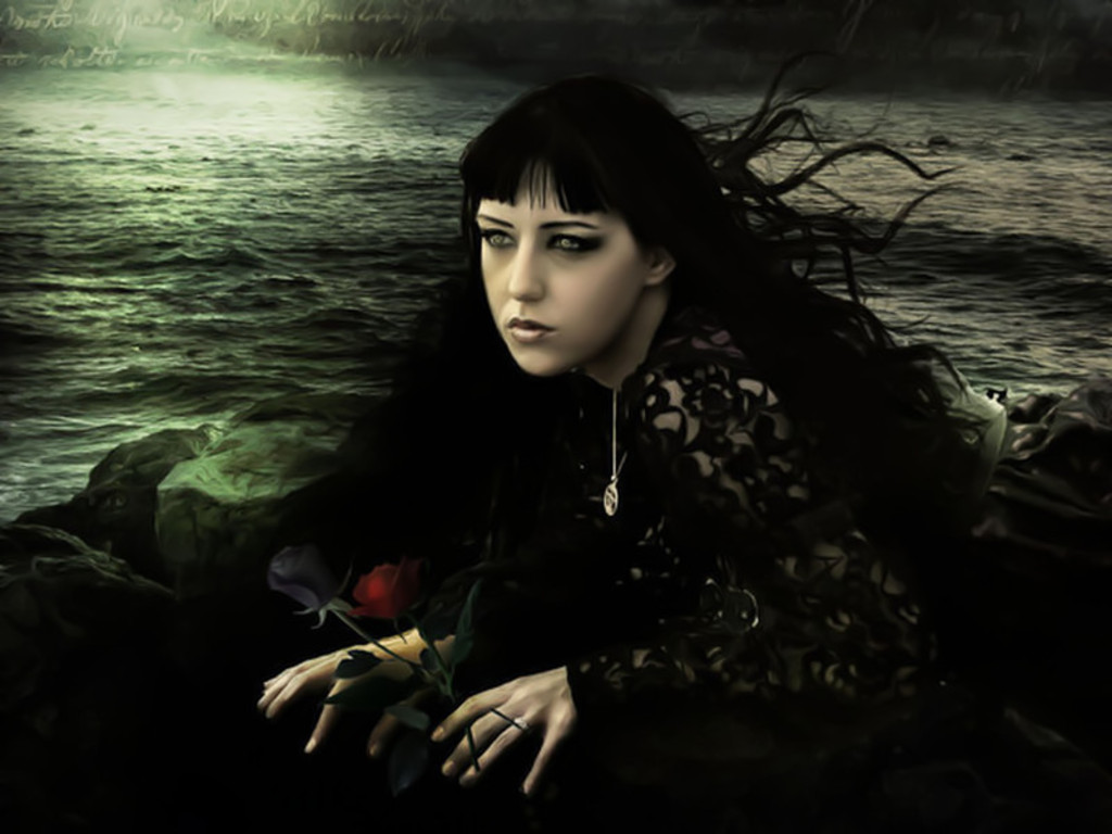 dark love wallpaper,nature,photograph,portrait,black hair,beauty