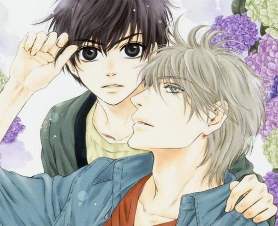 super lovers wallpaper,face,anime,cartoon,interaction,illustration