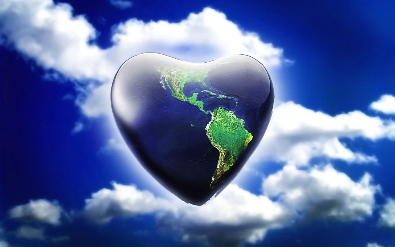 愛の壁紙1080,空,青い,心臓,地球,雲