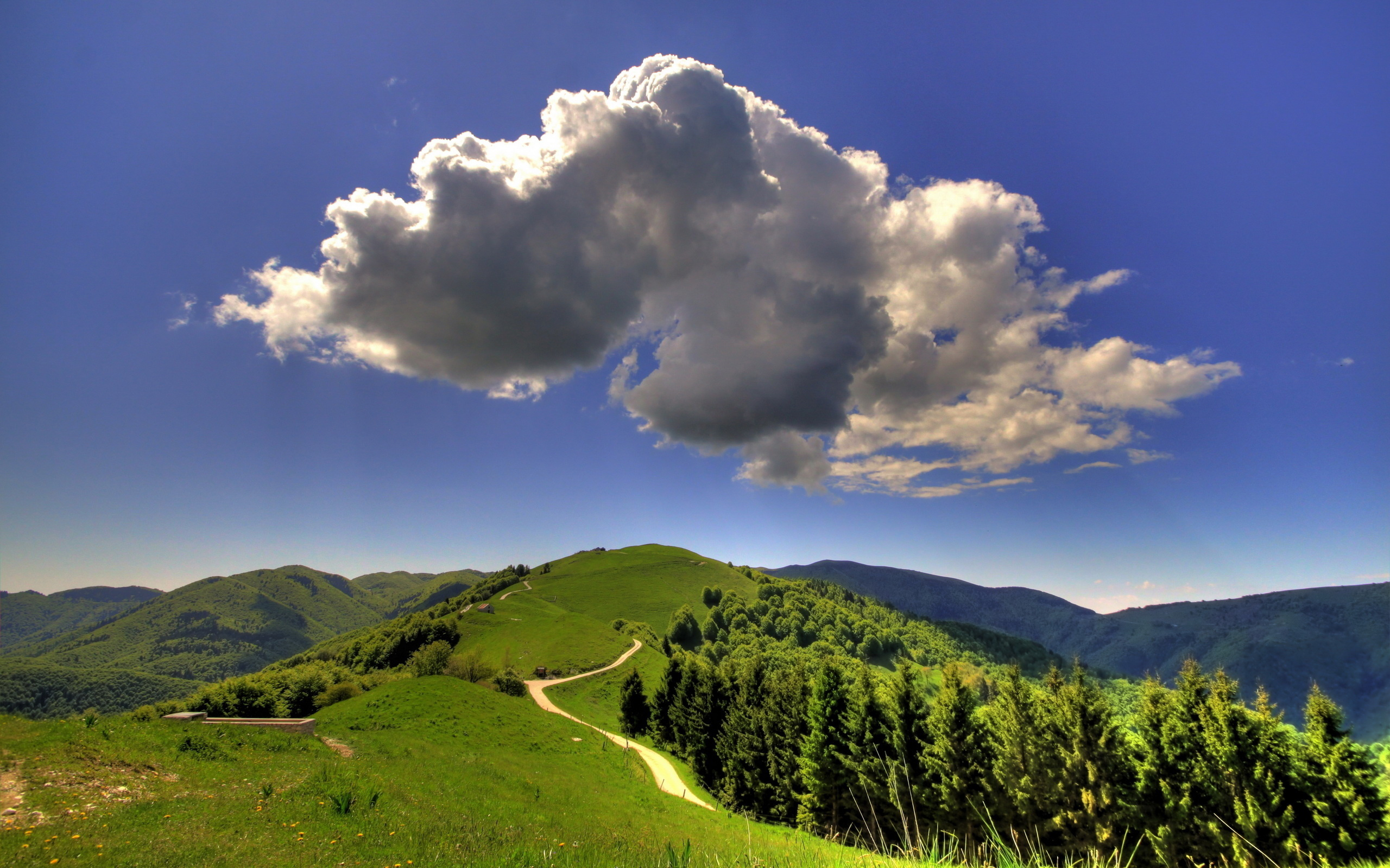 壁紙2560,空,自然の風景,自然,山,雲