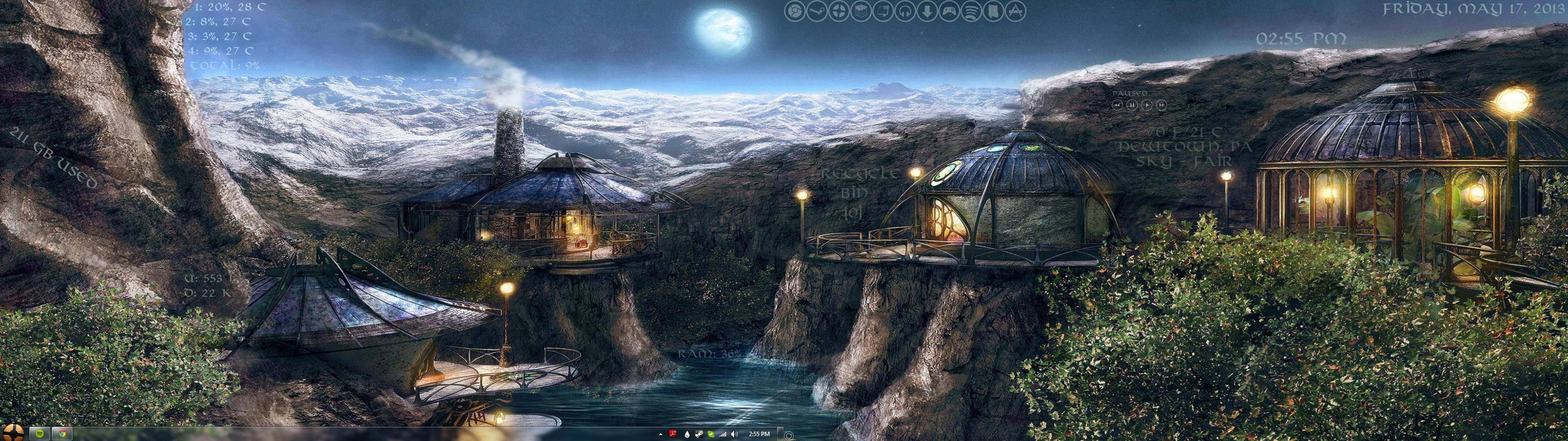fondo de pantalla de 3200 x 900,naturaleza,paisaje natural,cielo,juego de acción y aventura,juego de pc