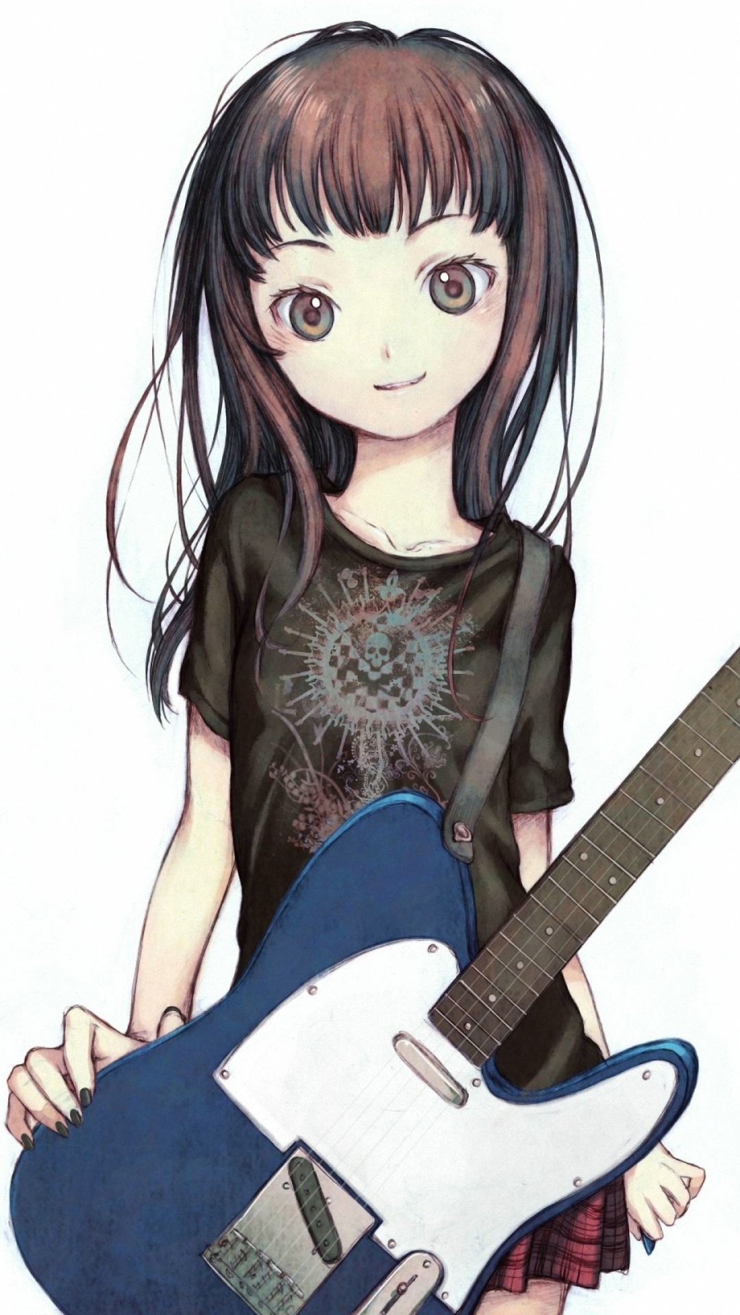 wallpaper hd 1080p free download for android,guitar,guitarist,cartoon,anime,hime cut