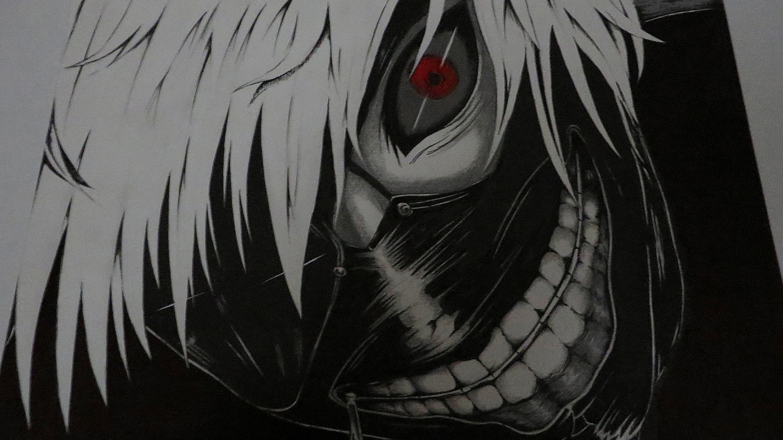 kaneki ken hd fond d'écran,blanc,noir,anime,dessin animé,monochrome