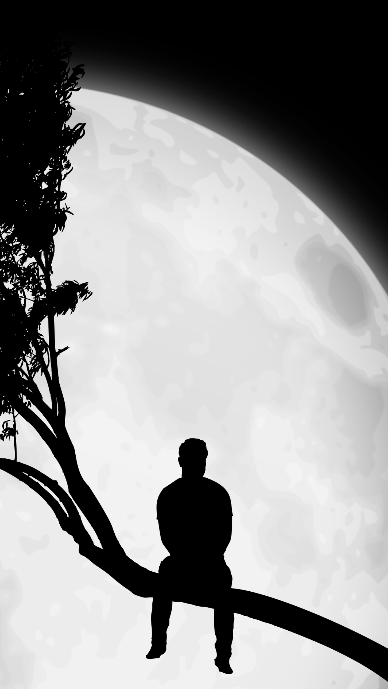 lonely sad boy wallpaper,sky,black and white,monochrome photography,atmosphere,silhouette
