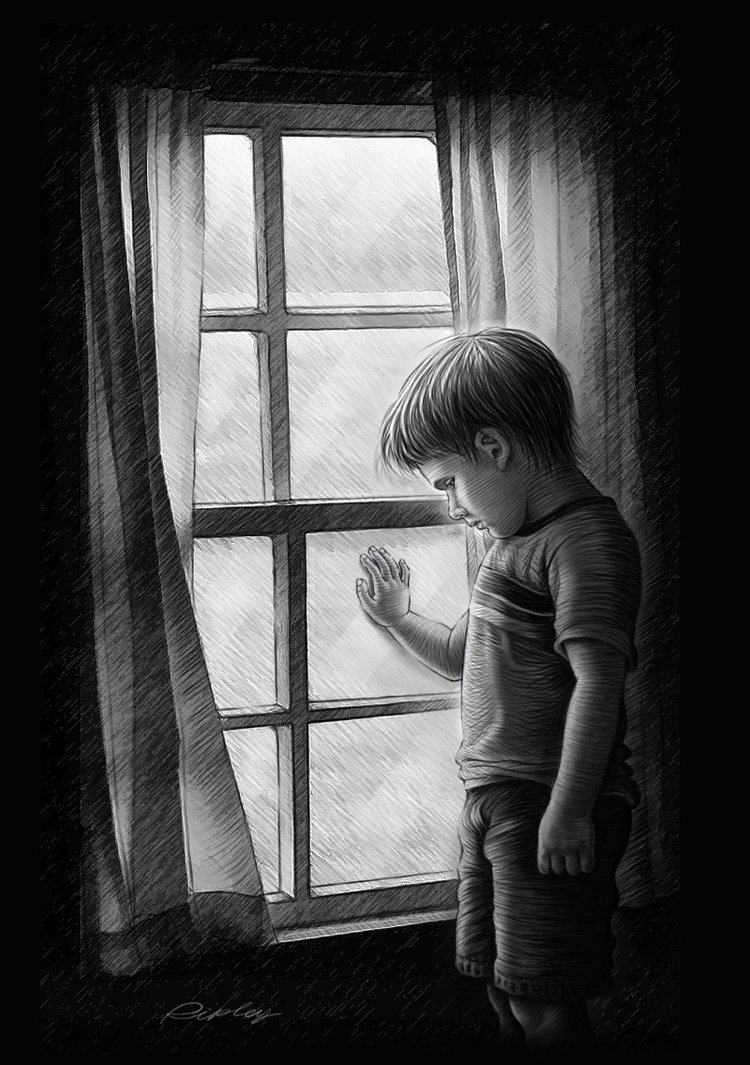 외로운 슬픈 소년 벽지,사진,검정,창문,검정색과 흰색,서 있는