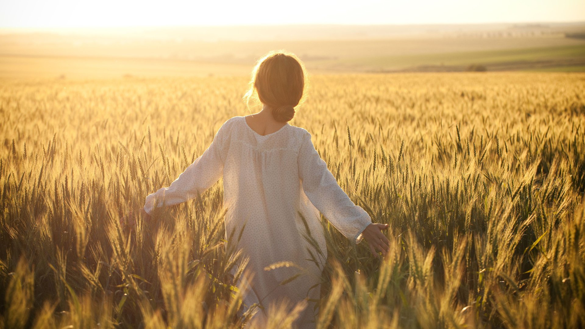 mood card wallpaper,people in nature,field,rye,crop,agriculture