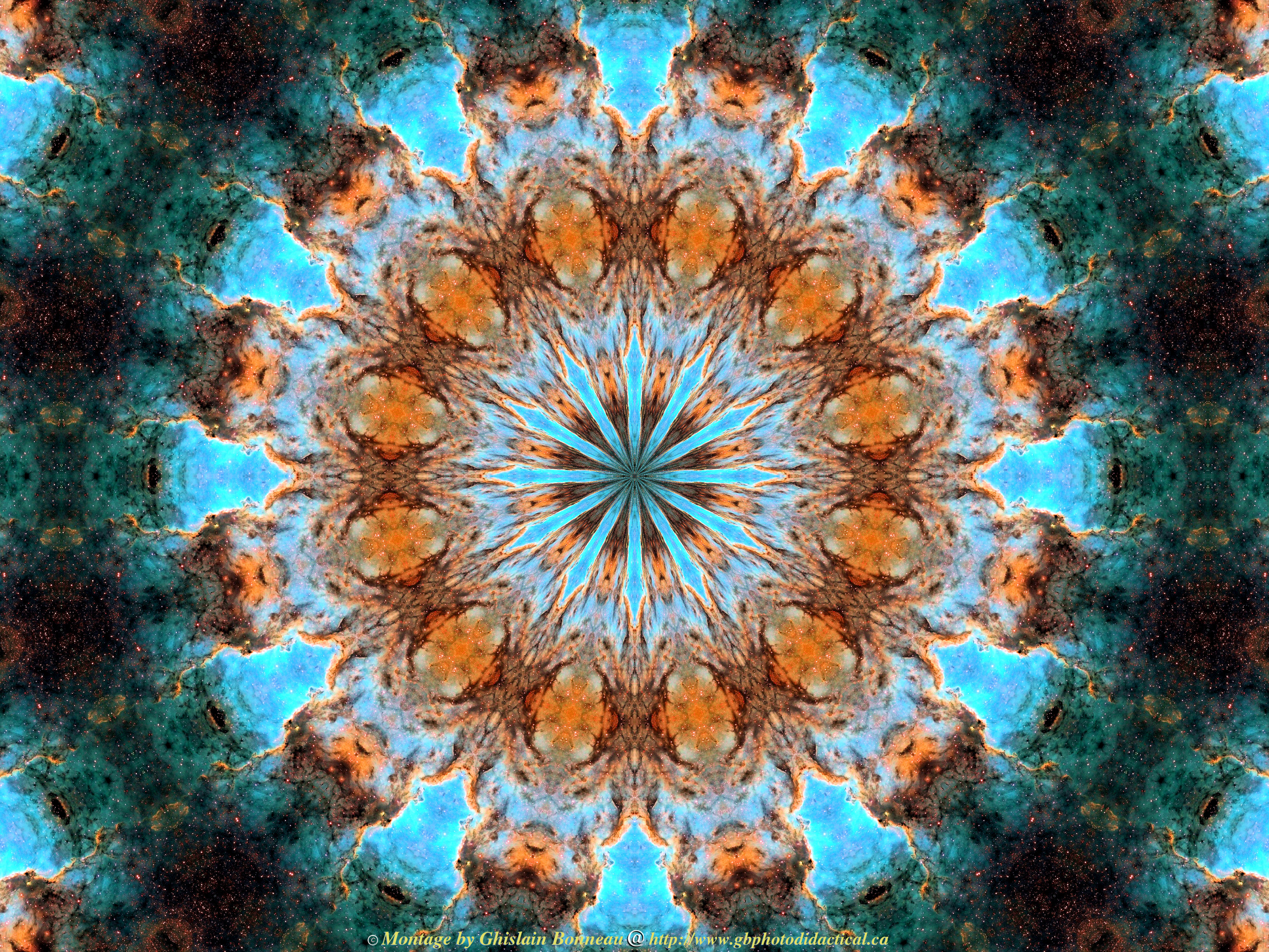 fond d'écran kaléidoscope,art fractal,turquoise,symétrie,art psychédélique,modèle