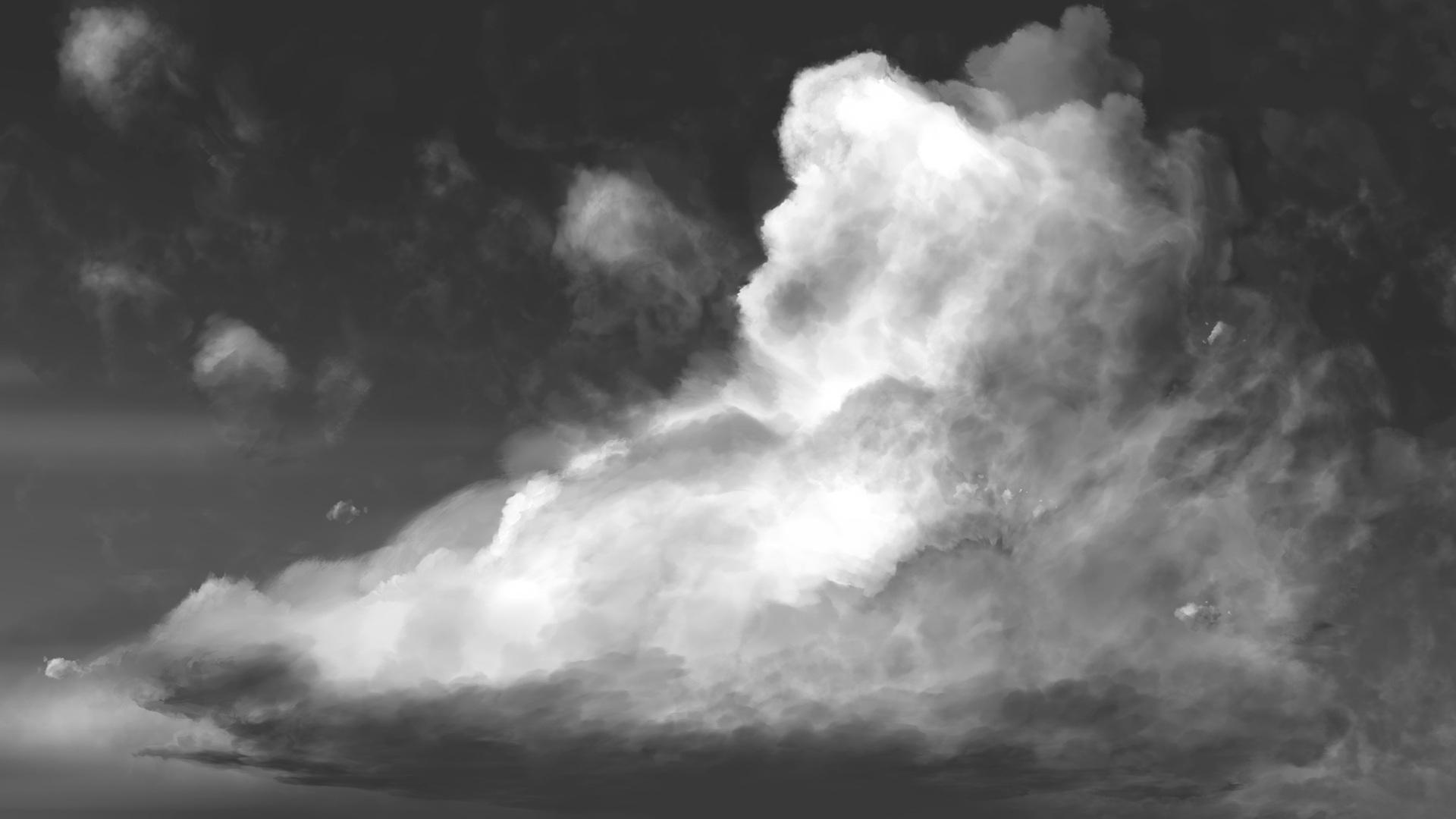 멋진 흑백 배경 화면,하늘,구름,하얀,적운,분위기