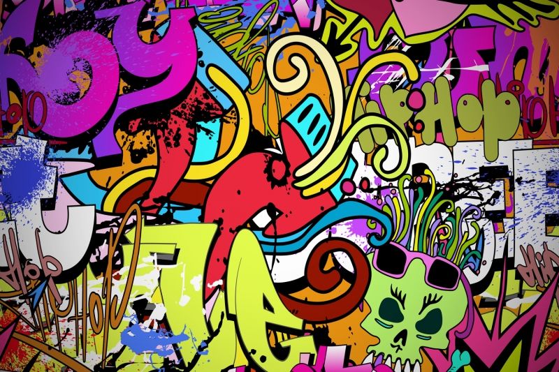 fond d'écran funky boys,graffiti,art de rue,art,art moderne,art psychédélique