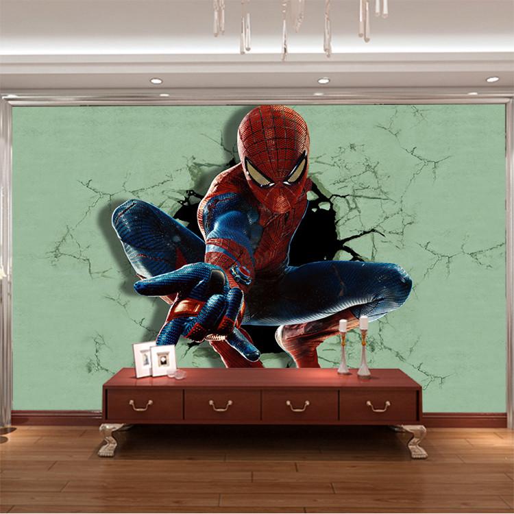 3d tapete für jungen,spider man,wandgemälde,hintergrund,erfundener charakter,wandaufkleber