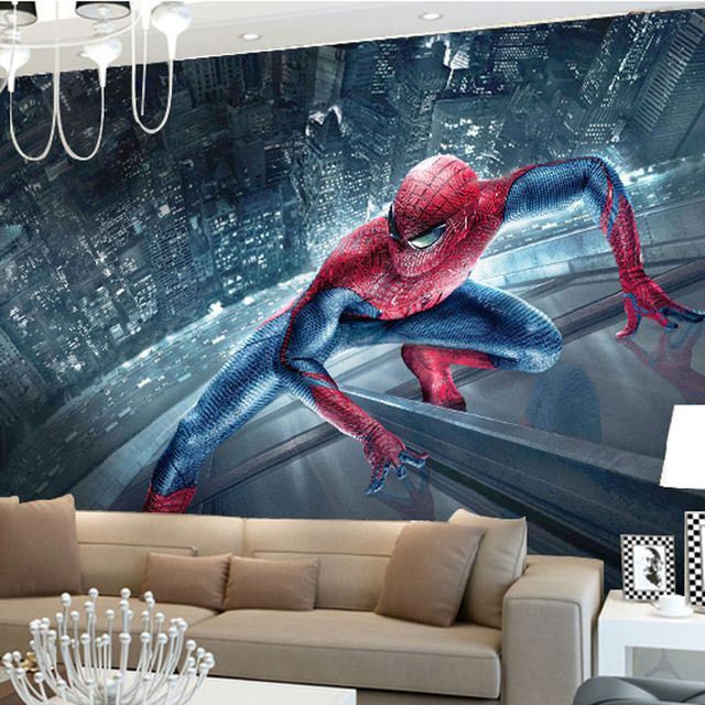 3d wallpaper for boys,spider man,wallpaper,wall,fictional character,mural