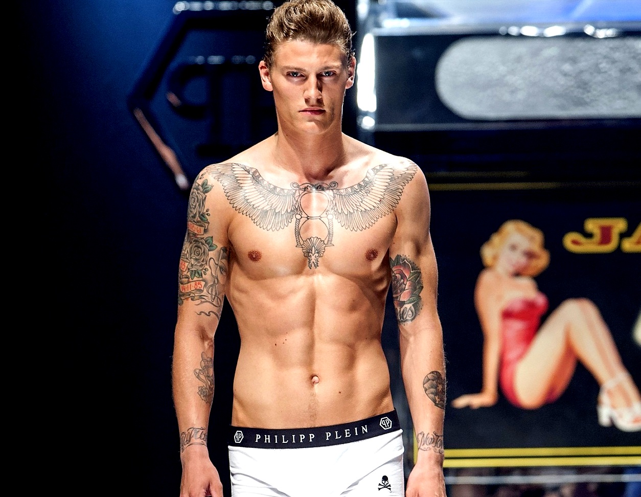 male model wallpaper,barechested,muscle,chest,abdomen,briefs