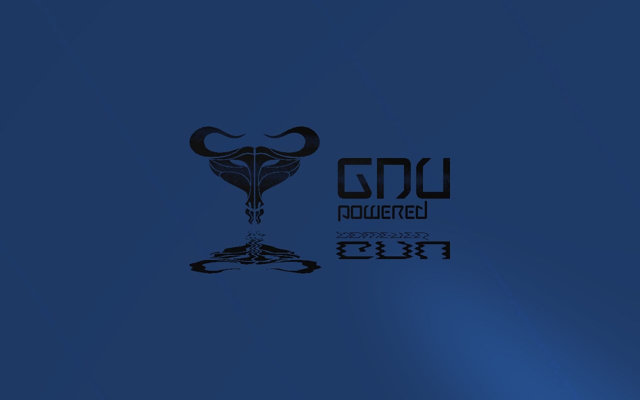 gnu wallpaper,blue,cobalt blue,logo,water,font