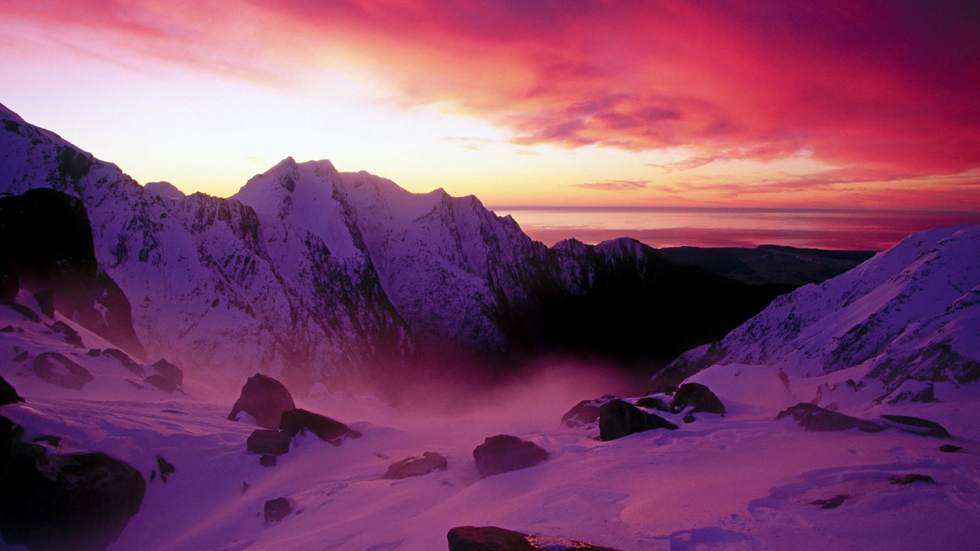 carta da parati windows 10 di montagna,cielo,natura,montagna,paesaggio naturale,viola