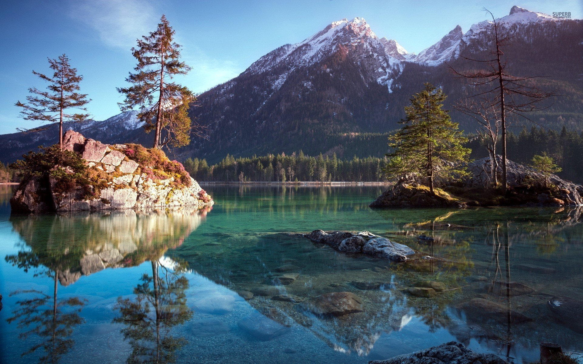 windows 10 mountain wallpaper,natural landscape,reflection,nature,body of water,tarn