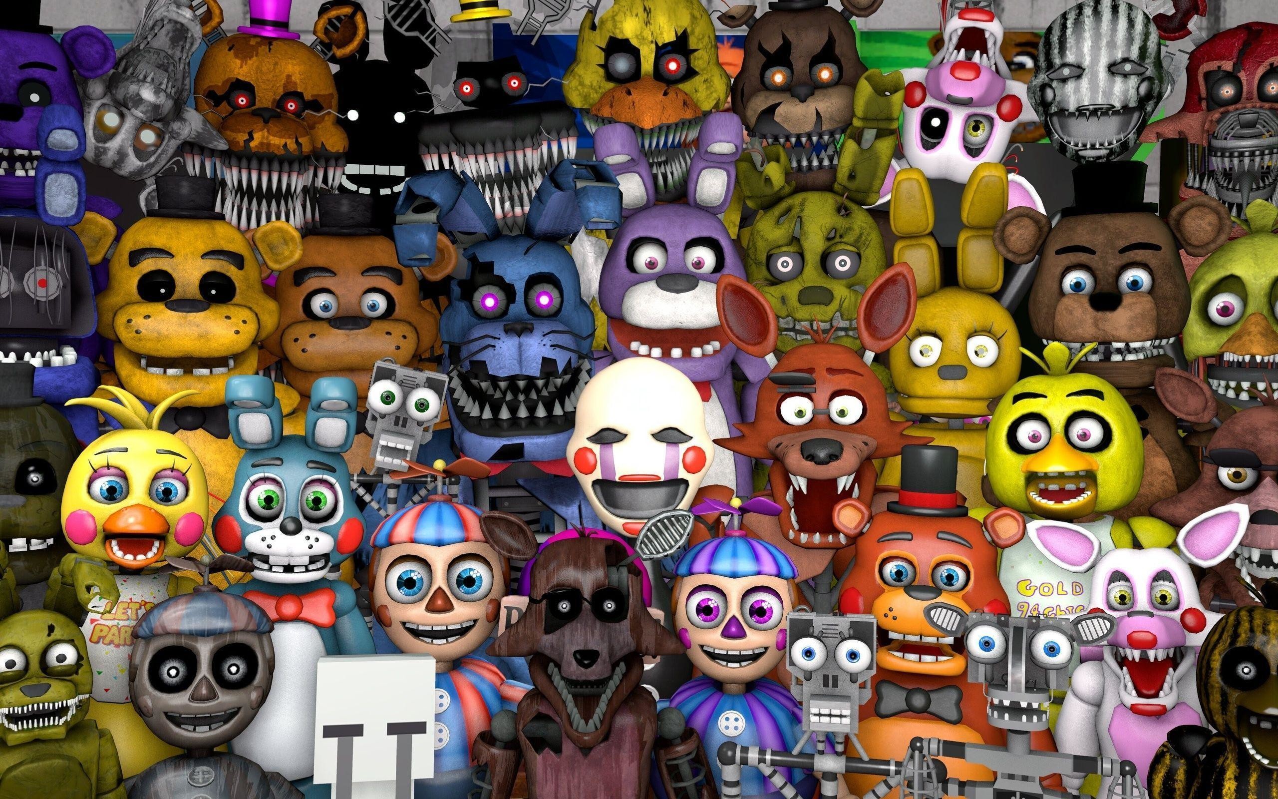 fnaf world wallpaper,head,toy,collection,action figure,animation