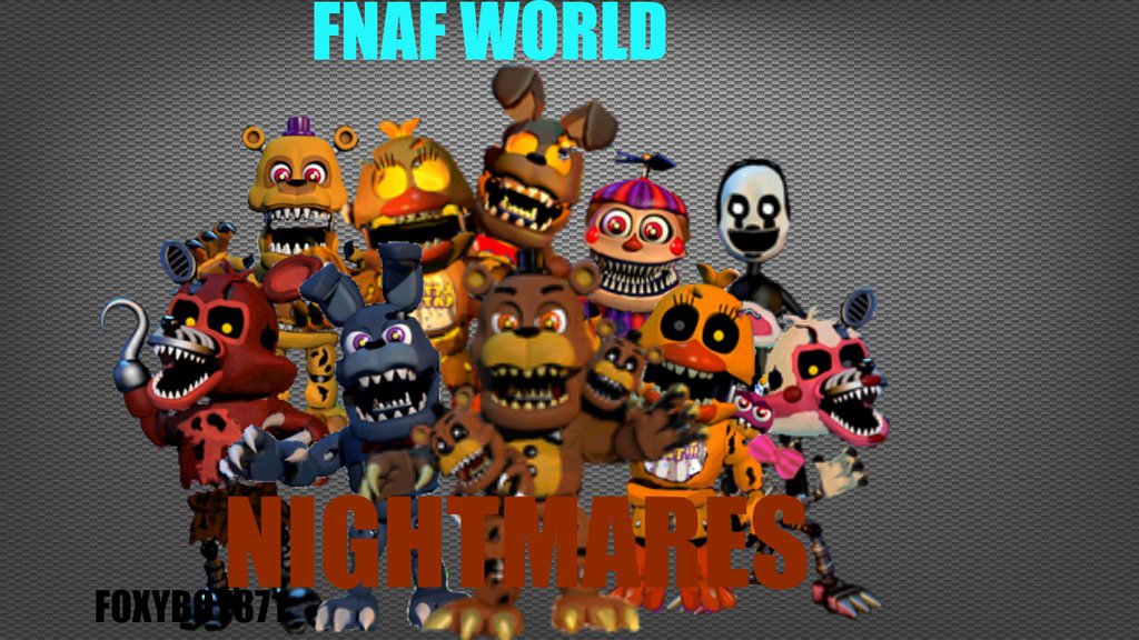 fnaf world wallpaper,karikatur,animation,schriftart,erfundener charakter,animierter cartoon