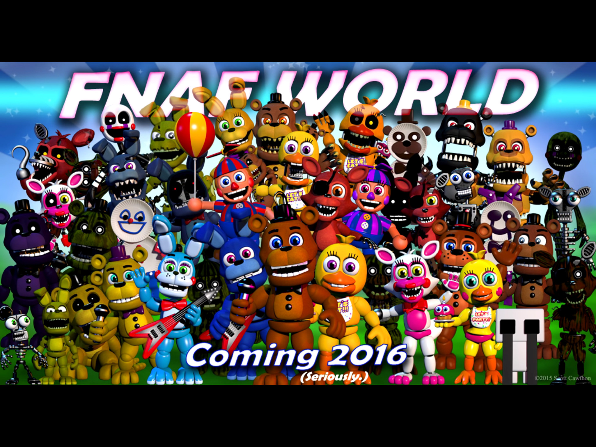 fnaf world wallpaper,karikatur,erfundener charakter,spielzeug,held,fiktion