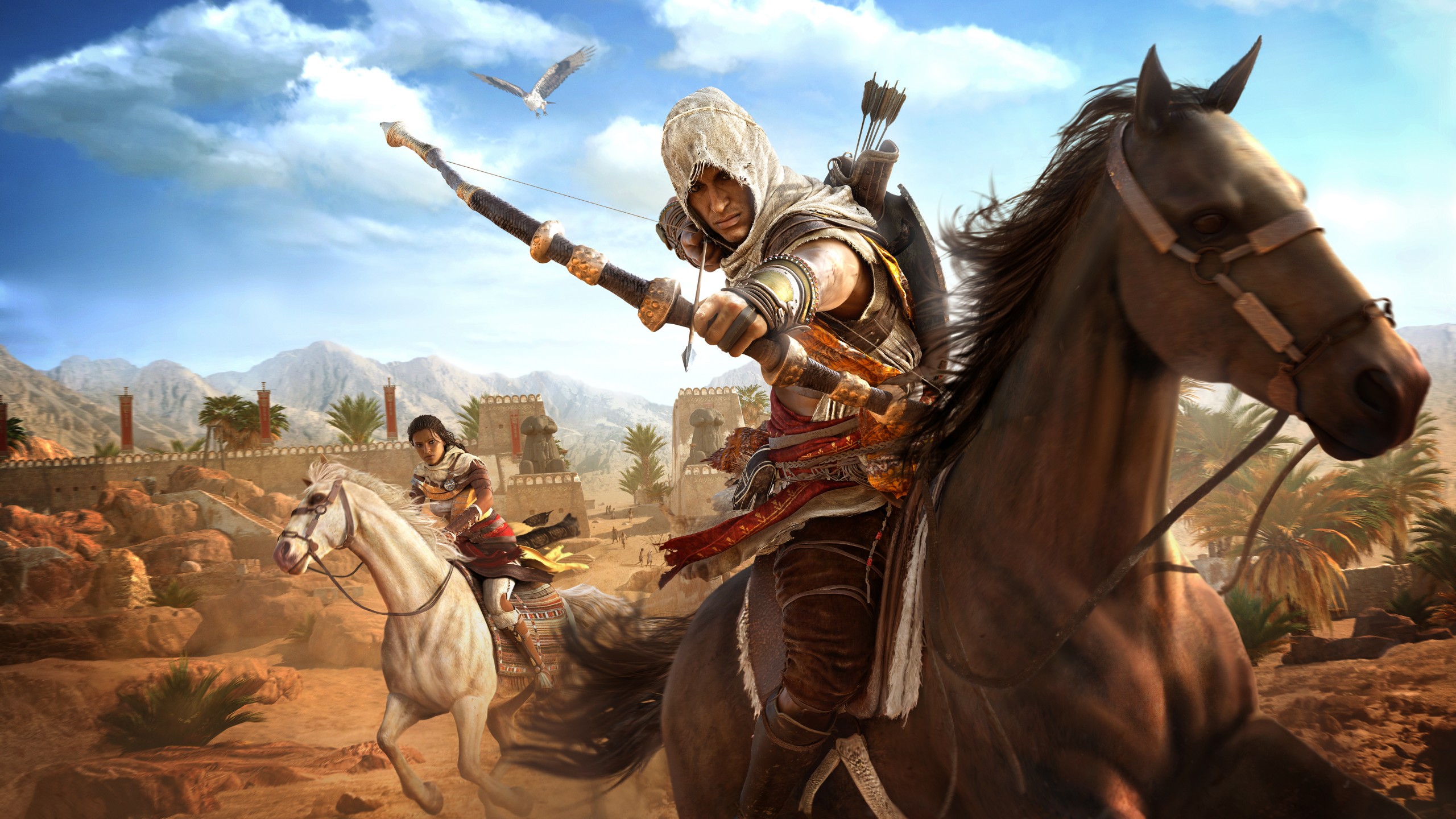 origins wallpaper,action adventure game,strategy video game,horse,conquistador,mythology