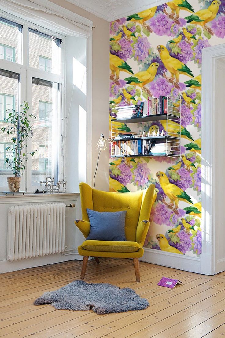papier peint amovible jaune,chambre,design d'intérieur,jaune,meubles,salon