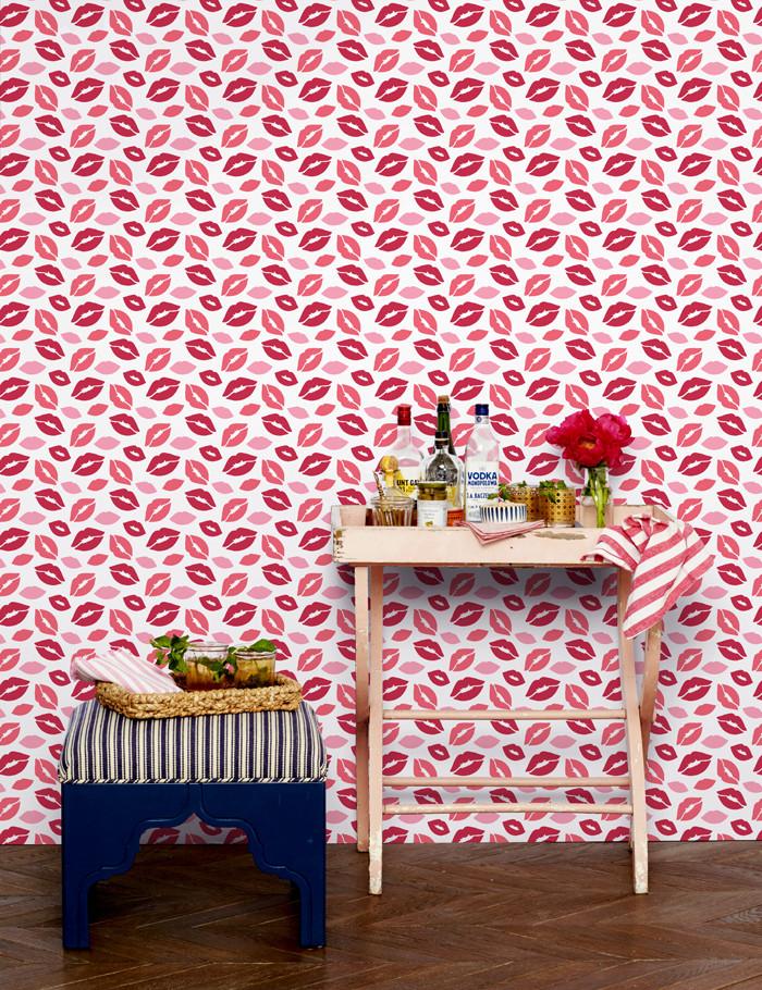 red removable wallpaper,pink,wallpaper,red,curtain,interior design