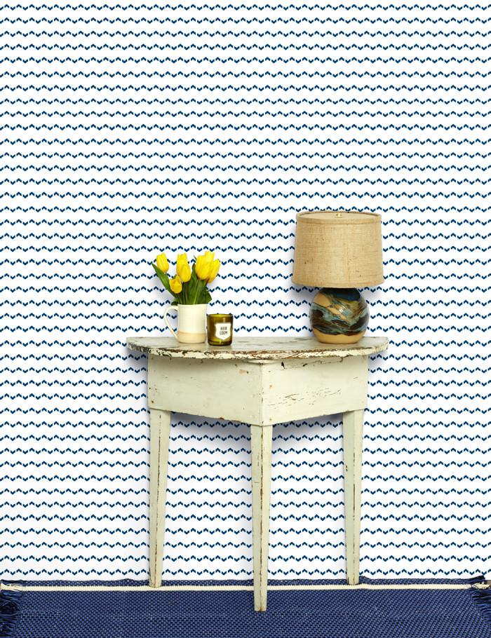 blue removable wallpaper,yellow,furniture,table,wall,wallpaper