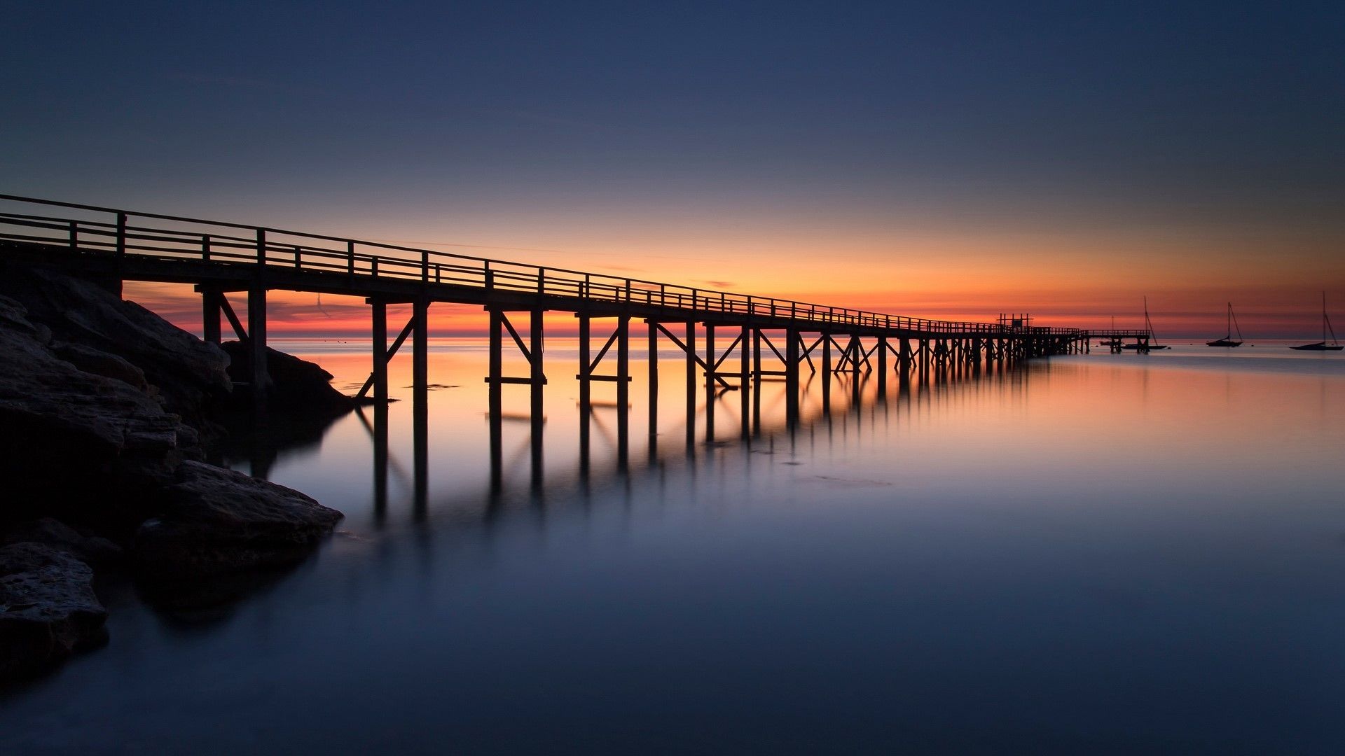 fond d'écran faire windows 10,ciel,l'eau,jetée,réflexion,horizon