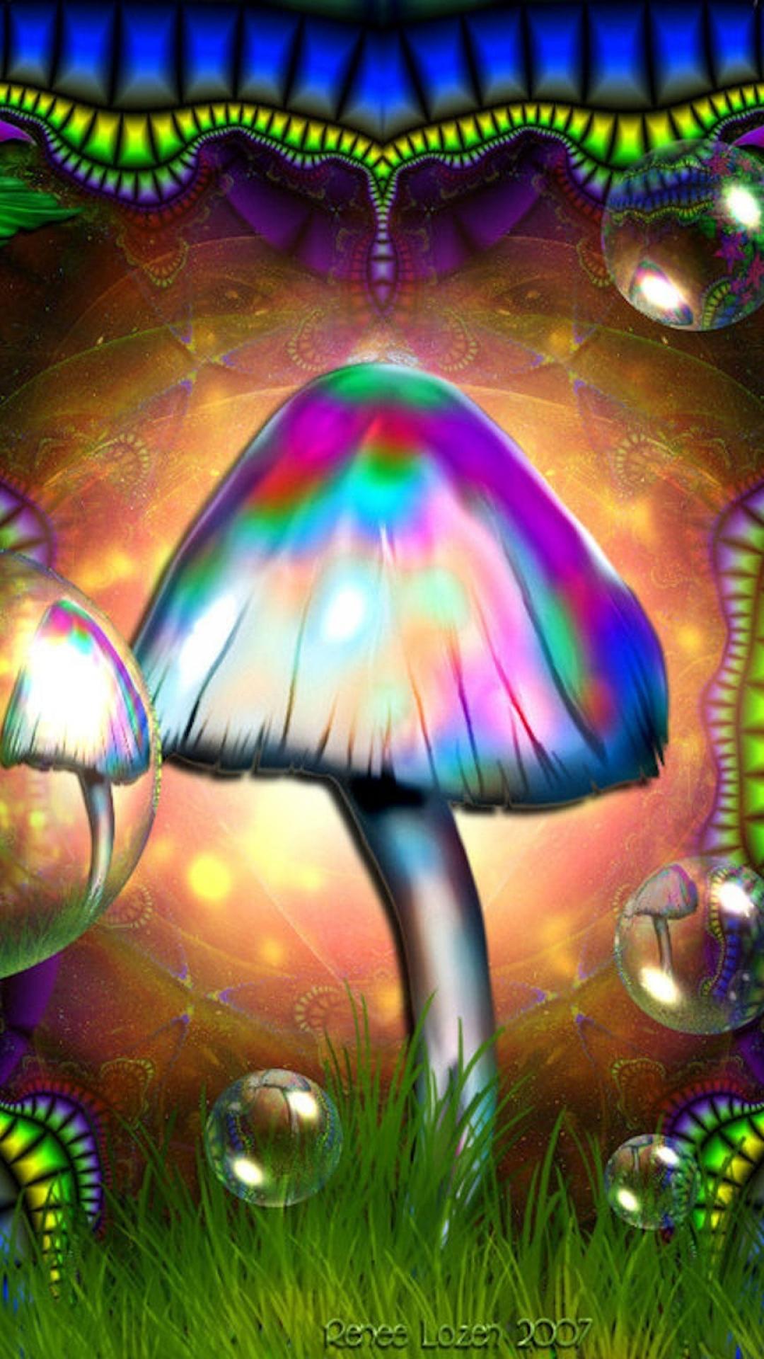 different wallpapers for mobile,mushroom,light,psychedelic art,organism,glass