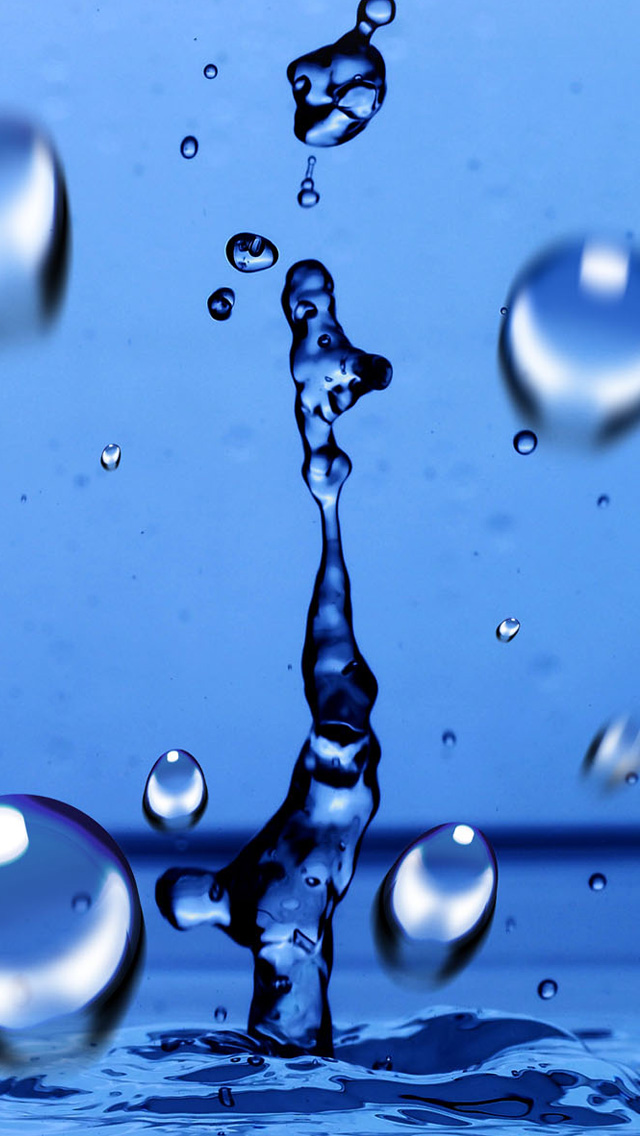 iphone 5s dynamic wallpaper,drop,water,blue,liquid,liquid bubble