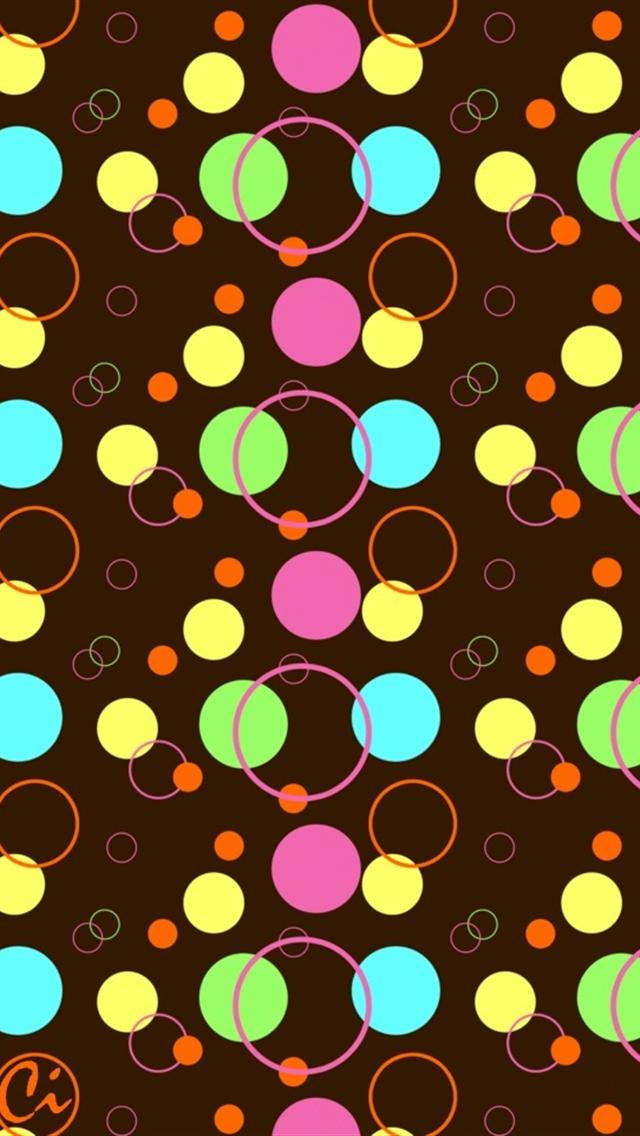 moving wallpaper for iphone 5,pattern,circle,polka dot,orange,yellow