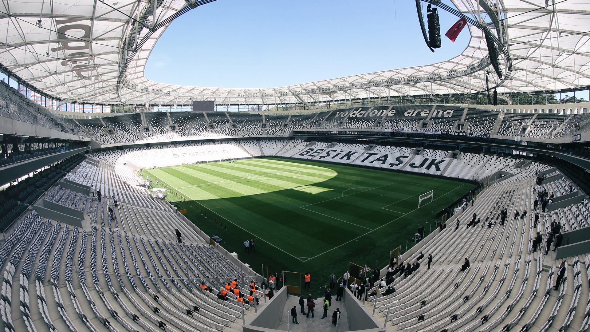 fond d'écran vodafone arena,stade,stade spécifique au football,football d'arène,gazon artificiel,herbe