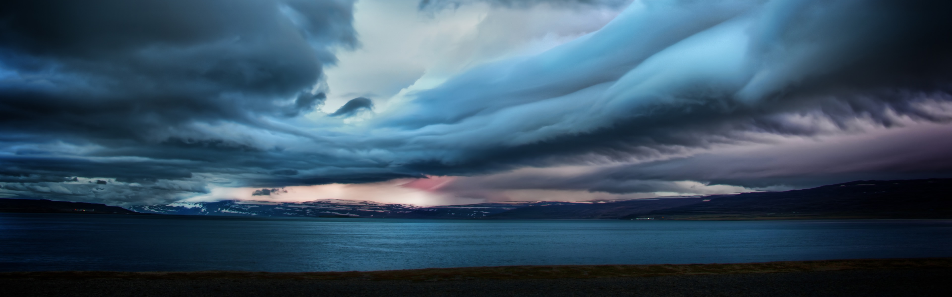 panorama desktop hintergrund zwei monitore,himmel,wolke,natur,horizont,blau