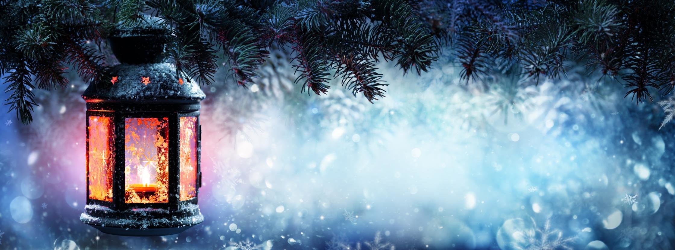 dual monitor christmas wallpaper,blue,sky,winter,tree,atmosphere