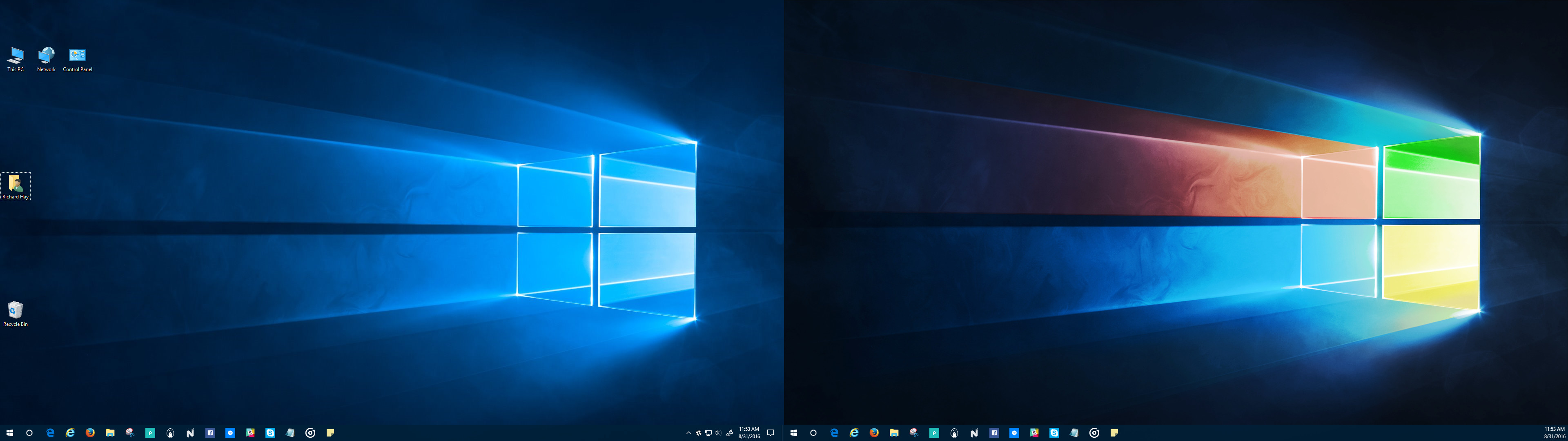 dual monitor wallpaper windows 7 3840x1080,blau,licht,beleuchtung,himmel,die architektur